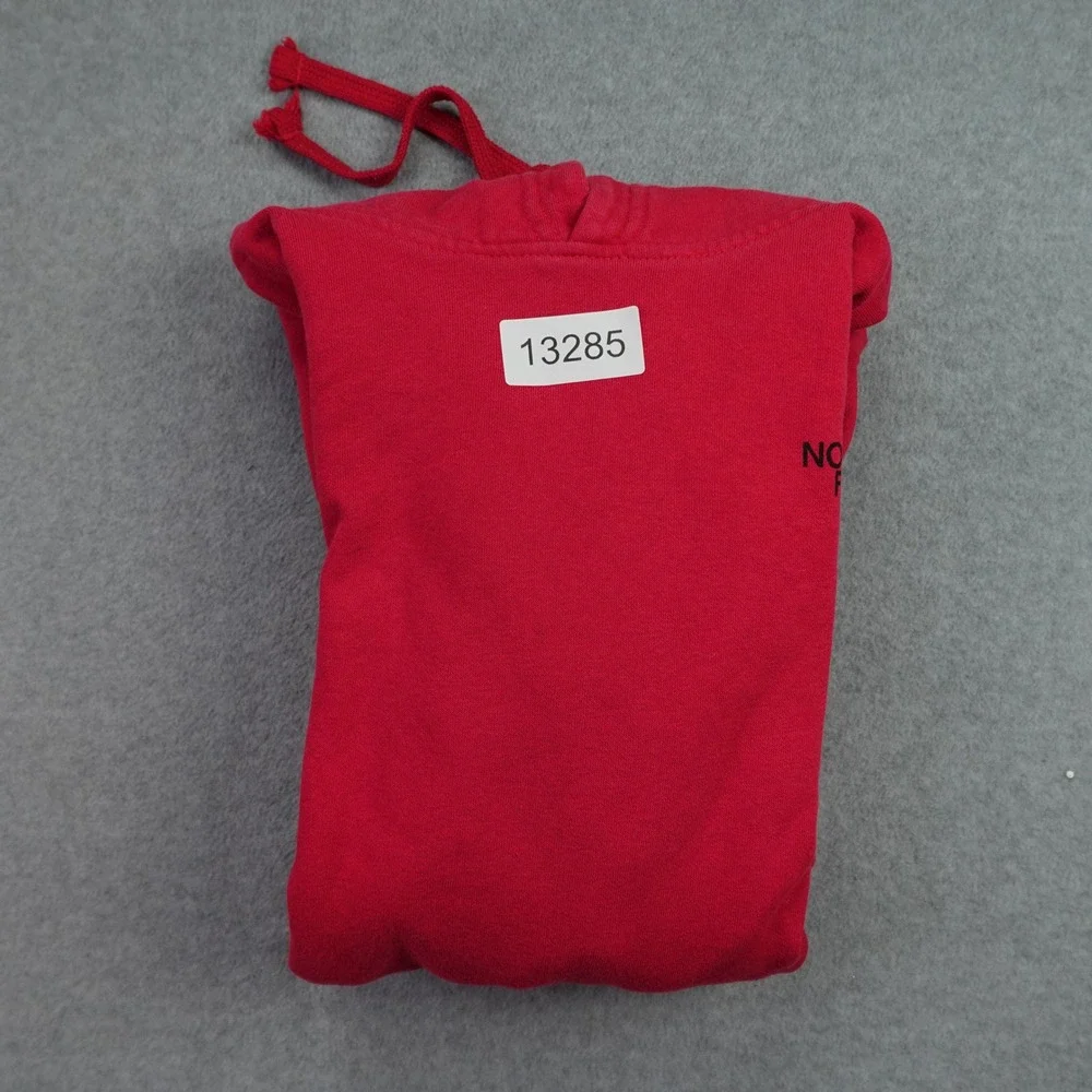 The North Face Hoodie Mens Medium Red Pullover Sweatshirt Logo Active